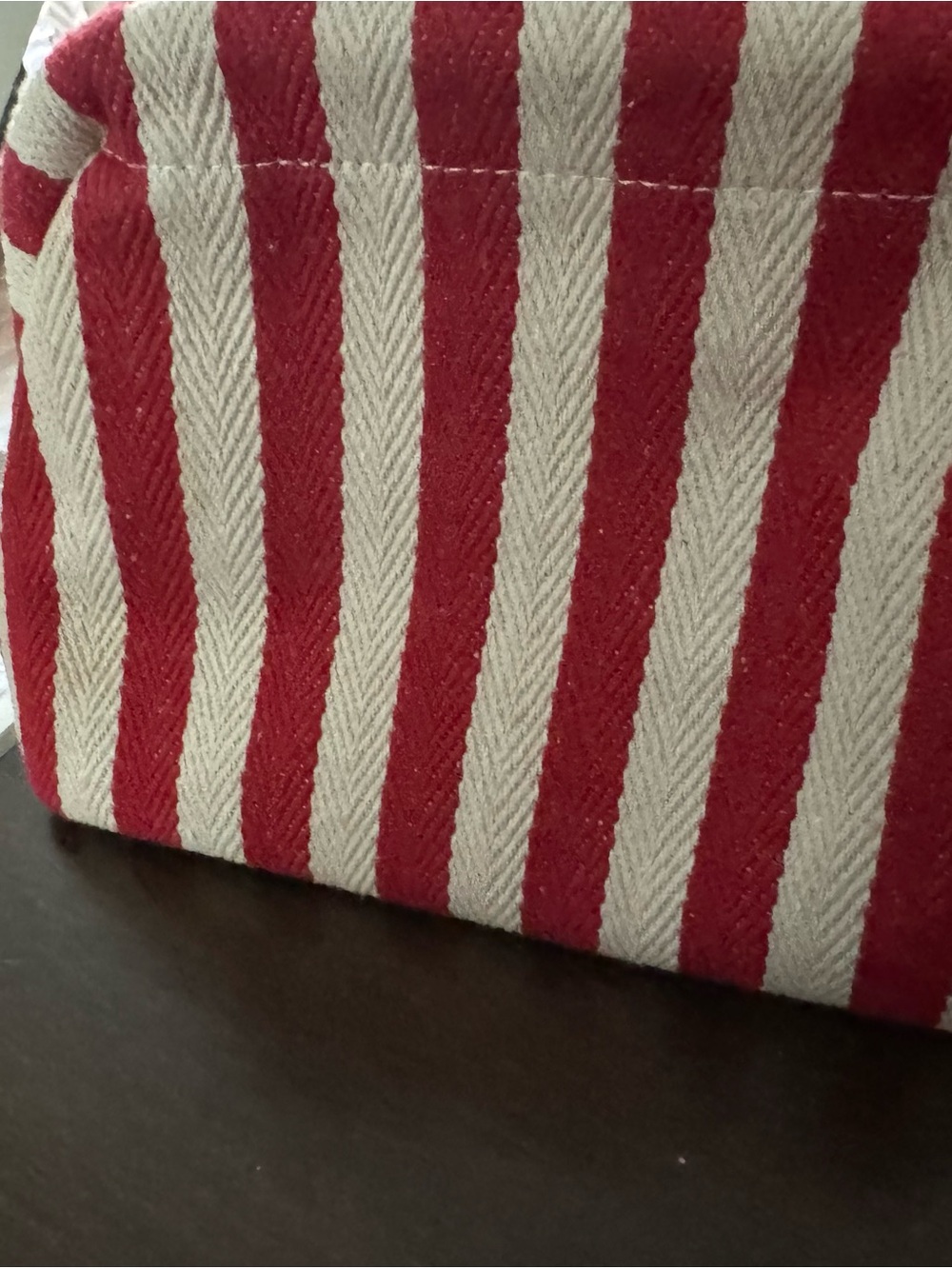 Striped Red and Cream Women’s Tote Bag